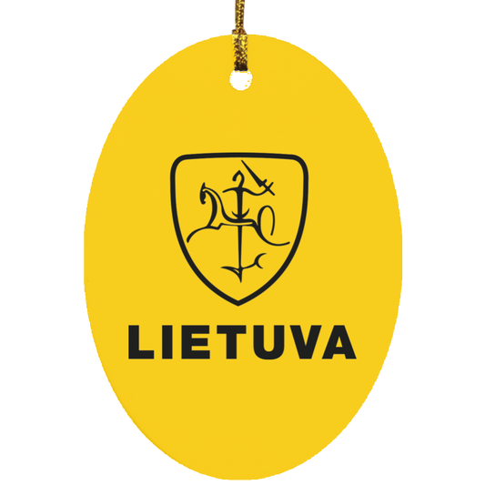 Vytis Lietuva - MDF Oval Ornament - Lithuania Strong