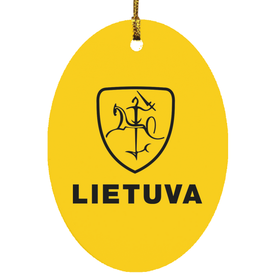 Vytis Lietuva - MDF Oval Ornament - Lithuania Strong