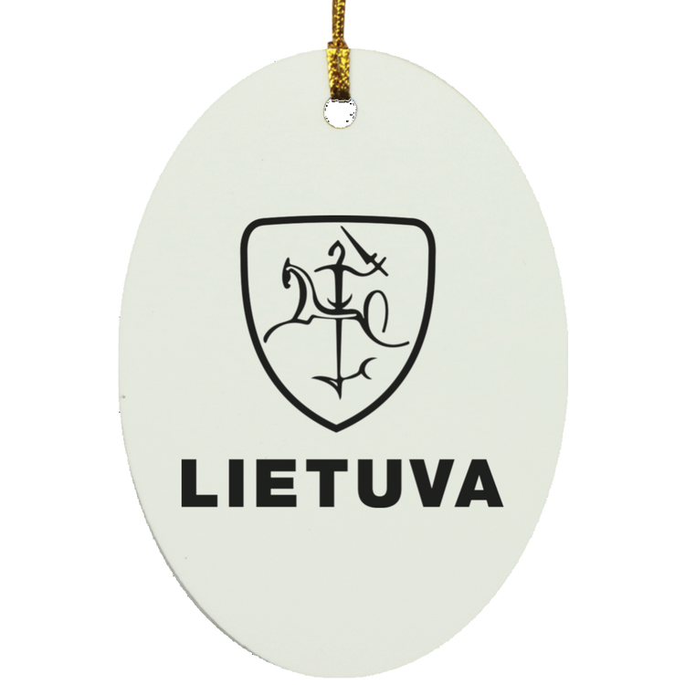 Vytis Lietuva - MDF Oval Ornament - Lithuania Strong