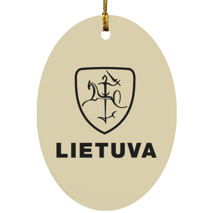 Vytis Lietuva - MDF Oval Ornament - Lithuania Strong