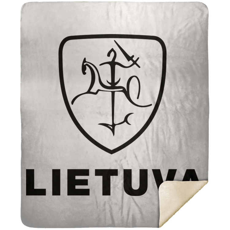 Vytis Lietuva - Premium Mink Sherpa Blanket 50x60 - Lithuania Strong