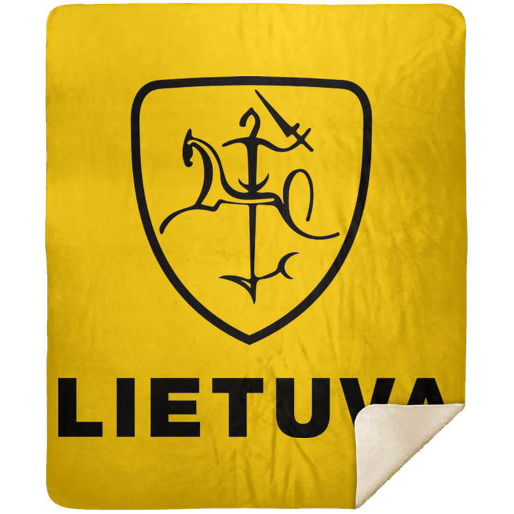 Vytis Lietuva - Premium Mink Sherpa Blanket 50x60 - Lithuania Strong