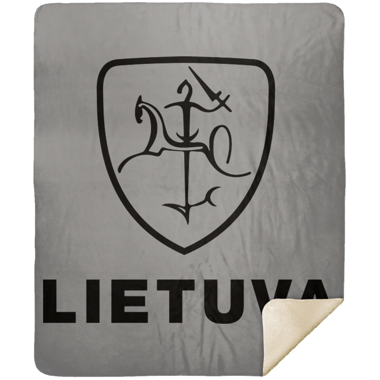 Vytis Lietuva - Premium Mink Sherpa Blanket 50x60 - Lithuania Strong