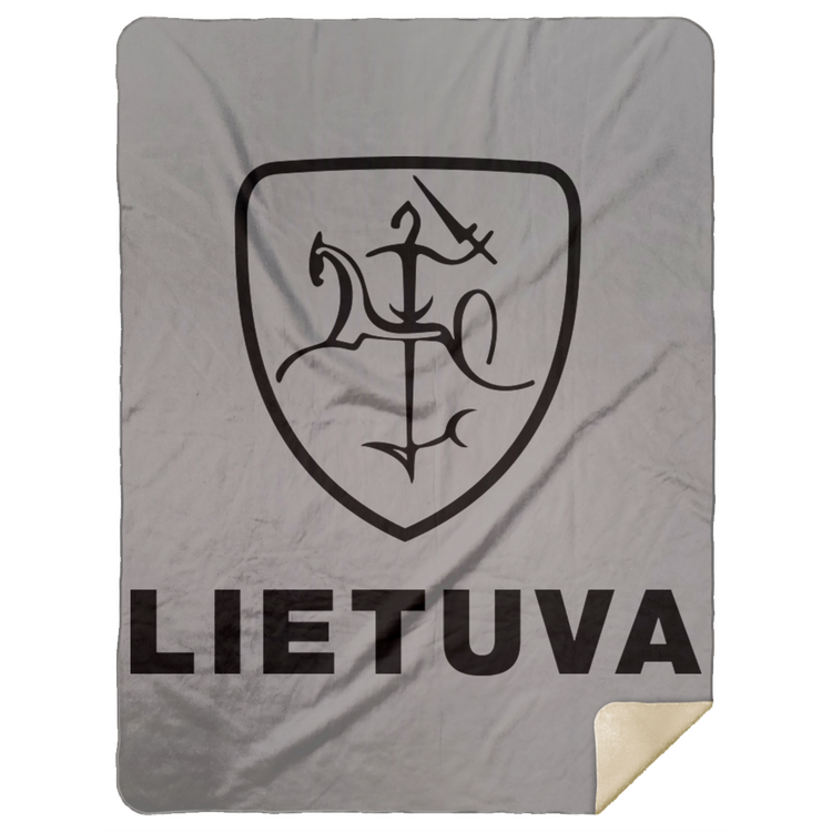 Vytis Lietuva - Premium Mink Sherpa Blanket 60x80 - Lithuania Strong