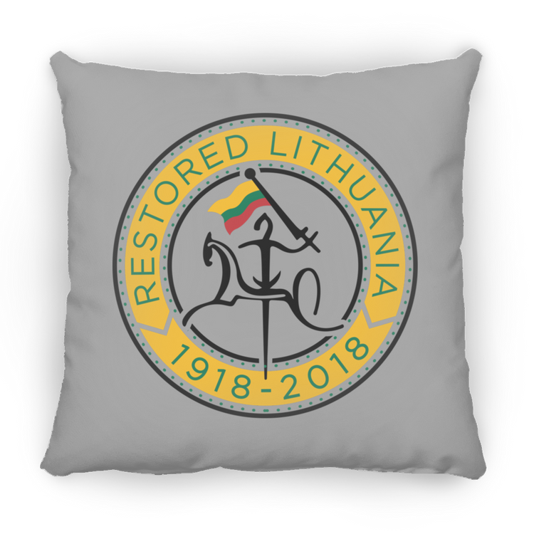 Vytis Restored - Large Square Pillow - Lithuania Strong