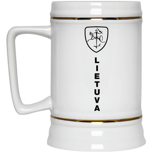 Vytis Shield Lietuva - 22 oz. Ceramic Stein - Lithuania Strong