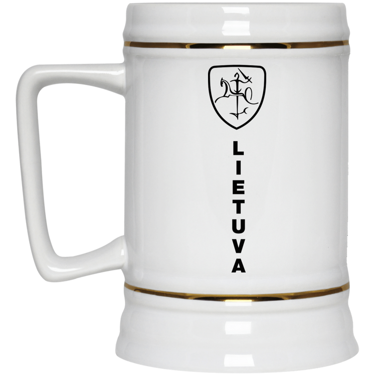 Vytis Shield Lietuva - 22 oz. Ceramic Stein - Lithuania Strong