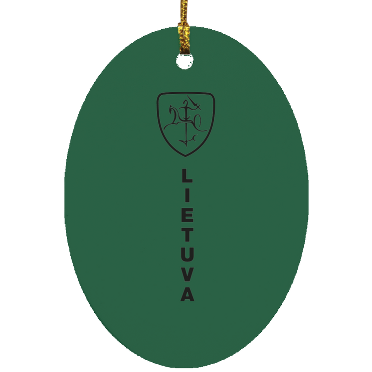 Vytis Shield Lietuva - MDF Oval Ornament - Lithuania Strong