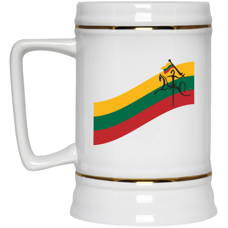 Vytis Swoosh - 22 oz. Ceramic Stein - Lithuania Strong