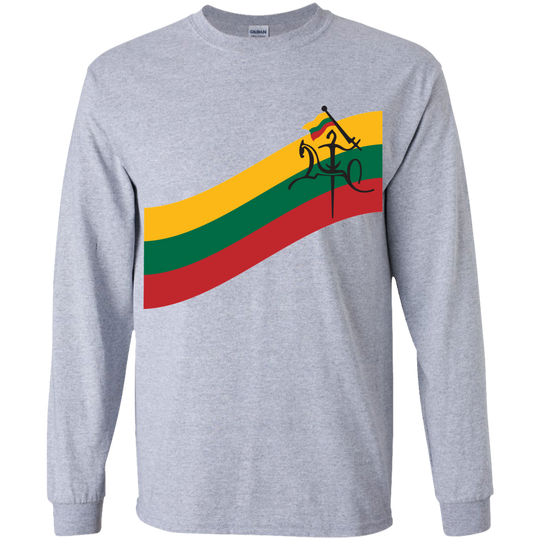 Vytis Swoosh - Boys Youth Classic Long Sleeve T-Shirt - Lithuania Strong