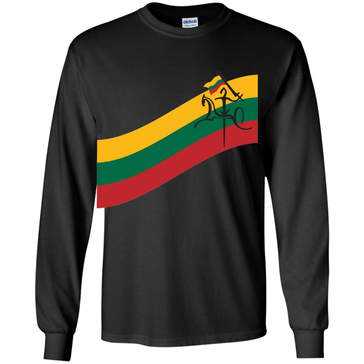 Vytis Swoosh - Boys Youth Classic Long Sleeve T-Shirt - Lithuania Strong