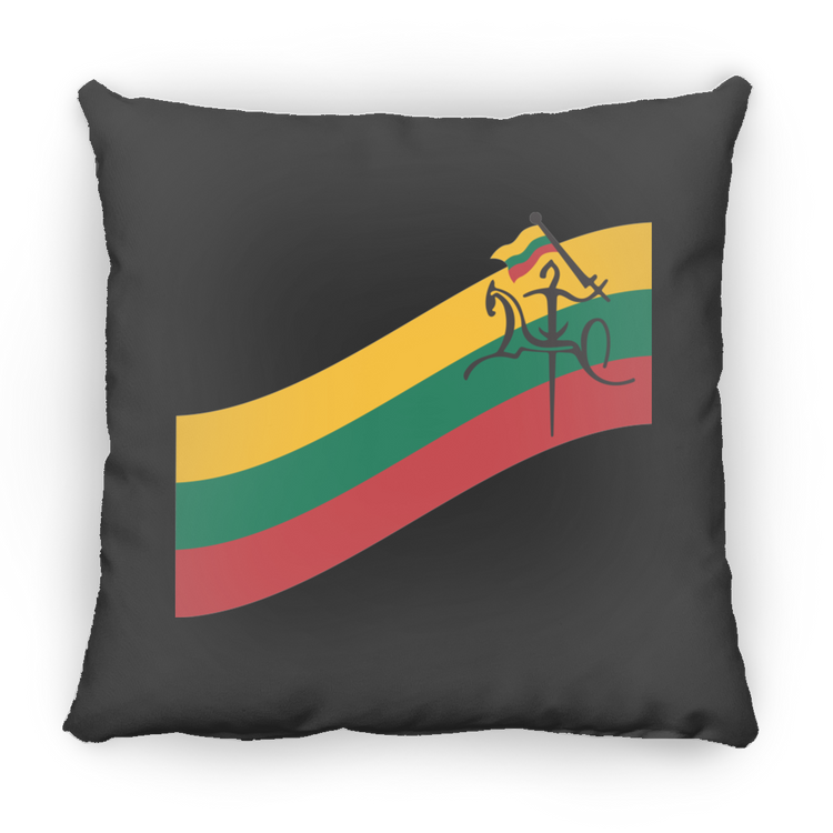 Vytis Swoosh - Large Square Pillow - Lithuania Strong