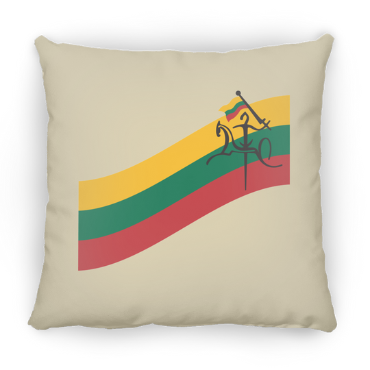 Vytis Swoosh - Small Square Pillow - Lithuania Strong