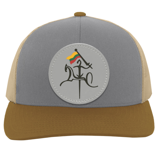 Vytis With Lithuanian Flag - Trucker Snap Back - Circle Patch - Lithuania Strong