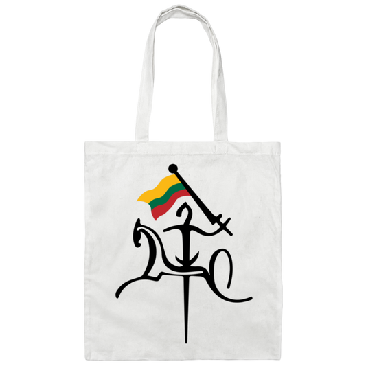 Vytis with Flag - Canvas Tote Bag - Lithuania Strong