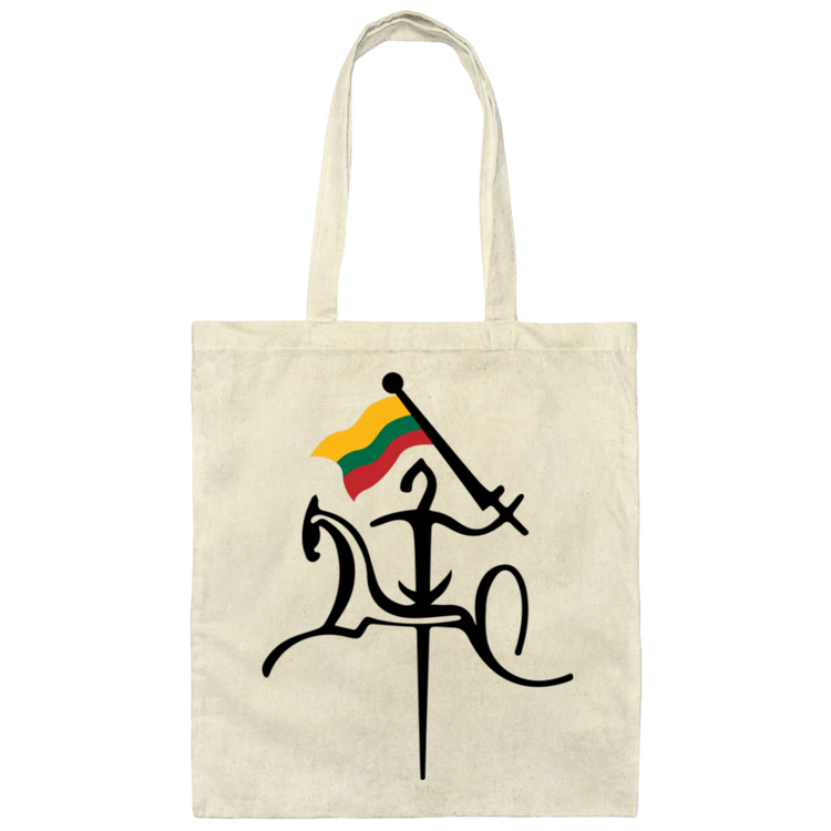 Vytis with Flag - Canvas Tote Bag - Lithuania Strong