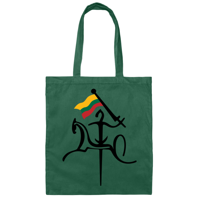 Vytis with Flag - Canvas Tote Bag - Lithuania Strong