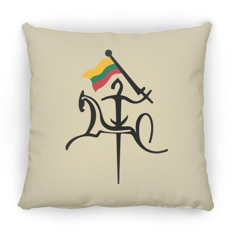 Vytis with Flag - Large Square Pillow - Lithuania Strong