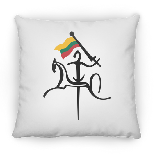 Vytis with Flag - Small Square Pillow - Lithuania Strong