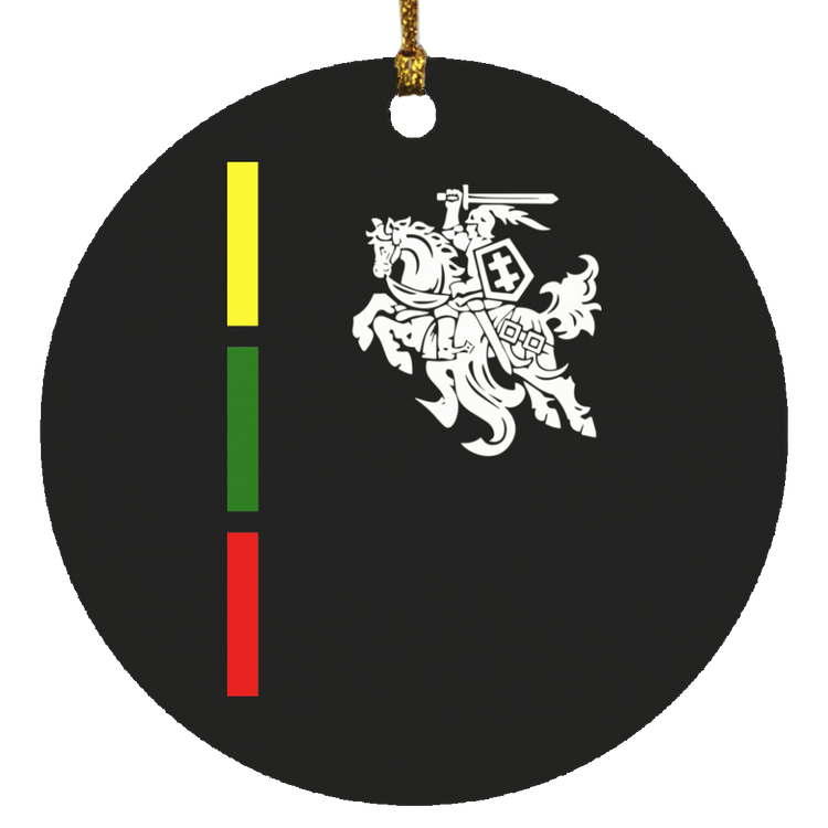 Warrior Vytis - MDF Circle Ornament - Lithuania Strong