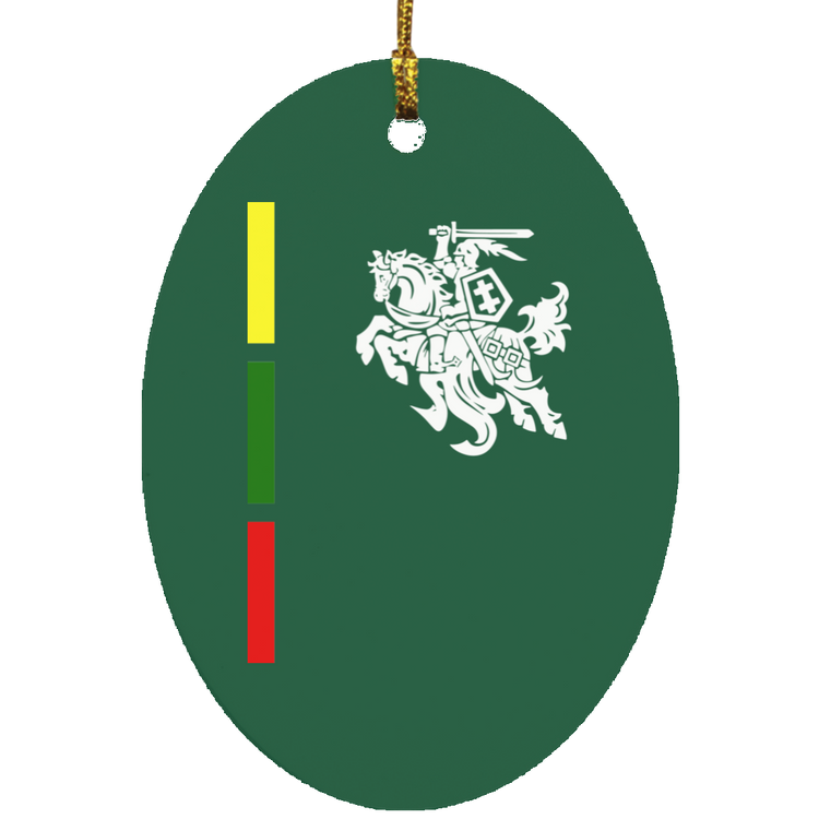 Warrior Vytis - MDF Oval Ornament - Lithuania Strong