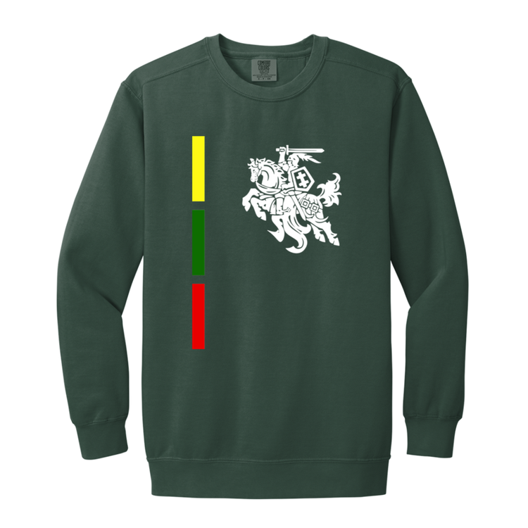 Warrior Vytis - MenWomen Unisex Soft-Washed Crewneck Sweatshirt - Lithuania Strong