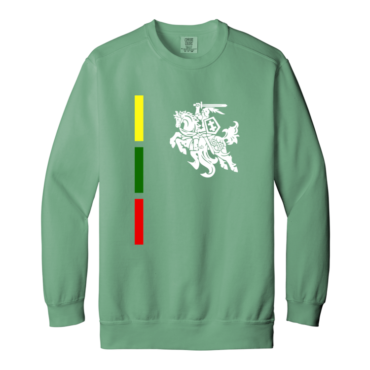 Warrior Vytis - MenWomen Unisex Soft-Washed Crewneck Sweatshirt - Lithuania Strong