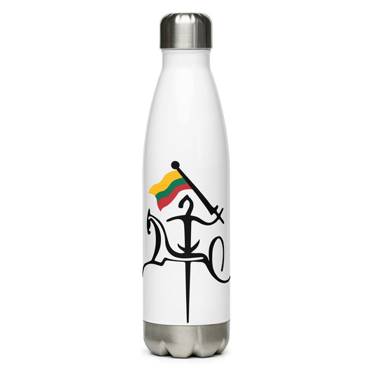Vytis with Flag - 17 oz Stainless Steel Water Bottle