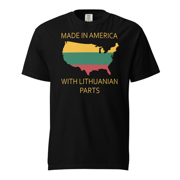 Lithuanian Parts - Men/Women Unisex Soft-Washed Comfort Cotton Short Sleeve T-Shirt