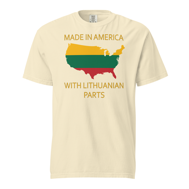 Lithuanian Parts - Men/Women Unisex Soft-Washed Comfort Cotton Short Sleeve T-Shirt