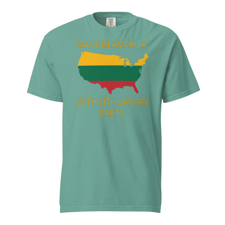 Lithuanian Parts - Men/Women Unisex Soft-Washed Comfort Cotton Short Sleeve T-Shirt