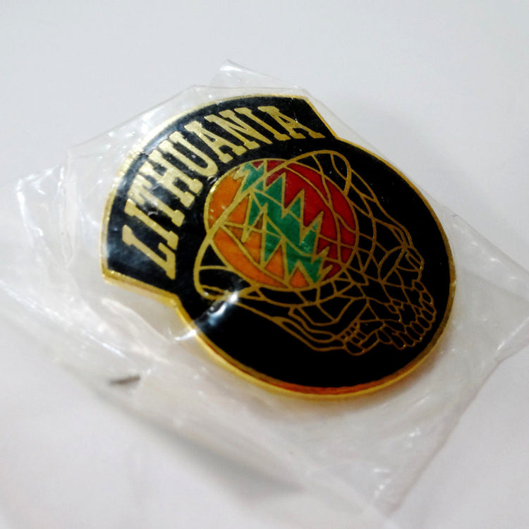 96 Olympics Pin Lithuania Basketball Grateful Dead Inspired - Lithuania Strong