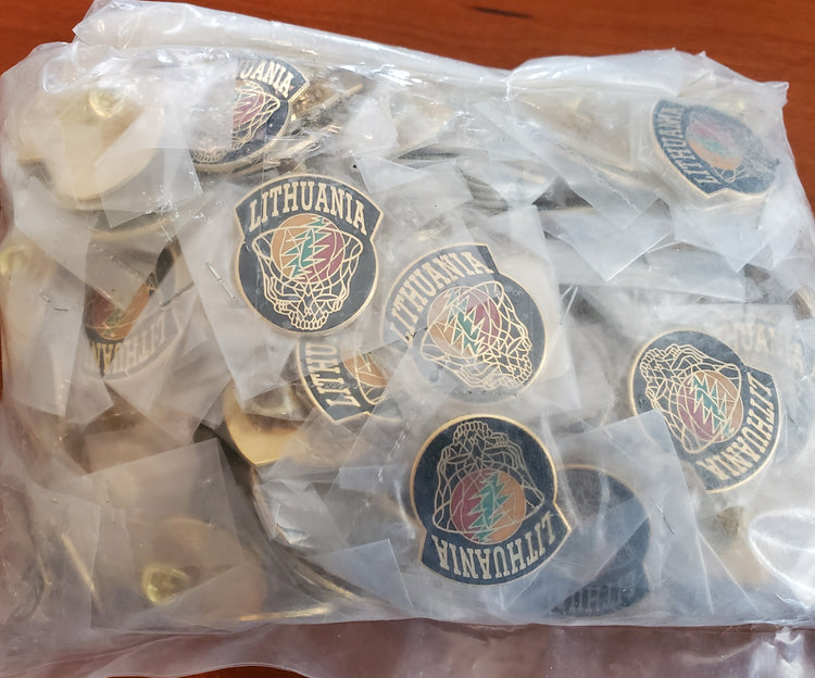 96 Olympics Pin Lithuania Basketball Grateful Dead Inspired - Lithuania Strong